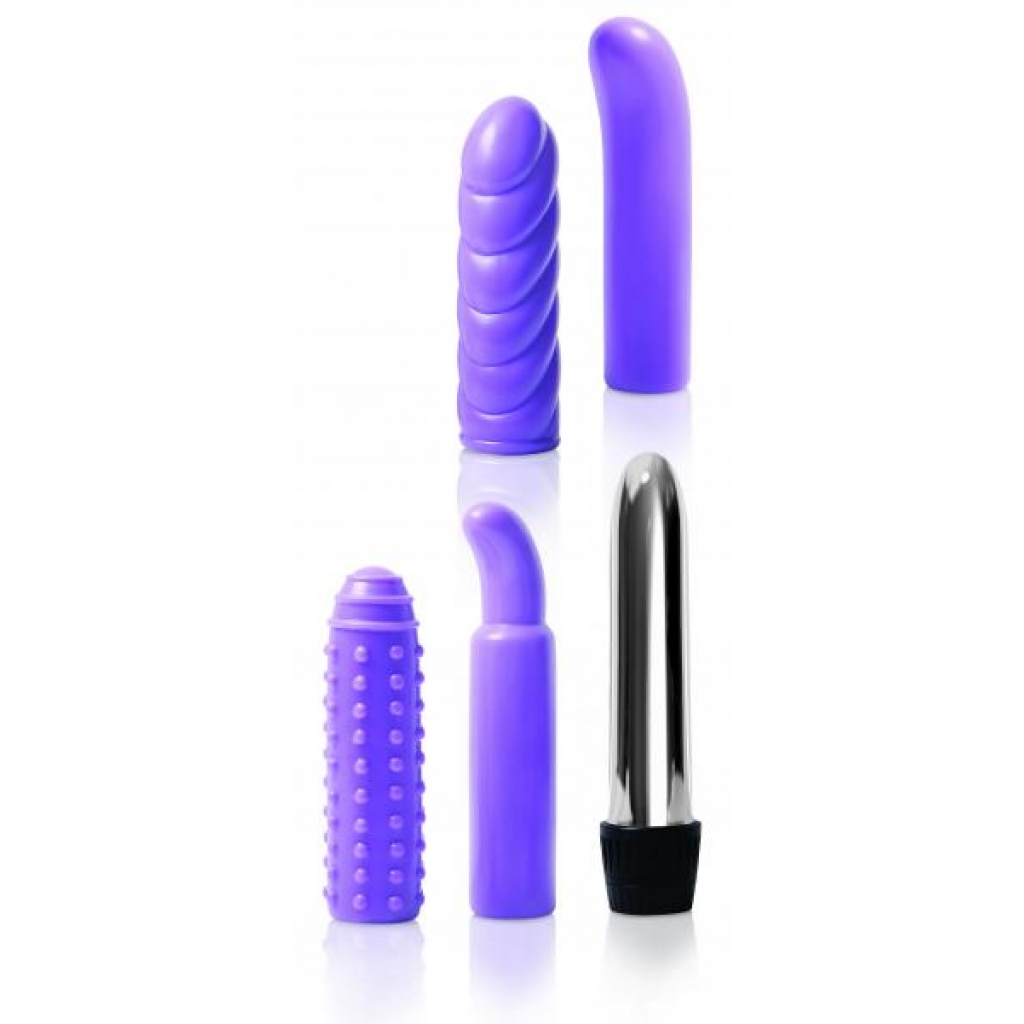 Multi Sleeve Vibrator Kit - Purple