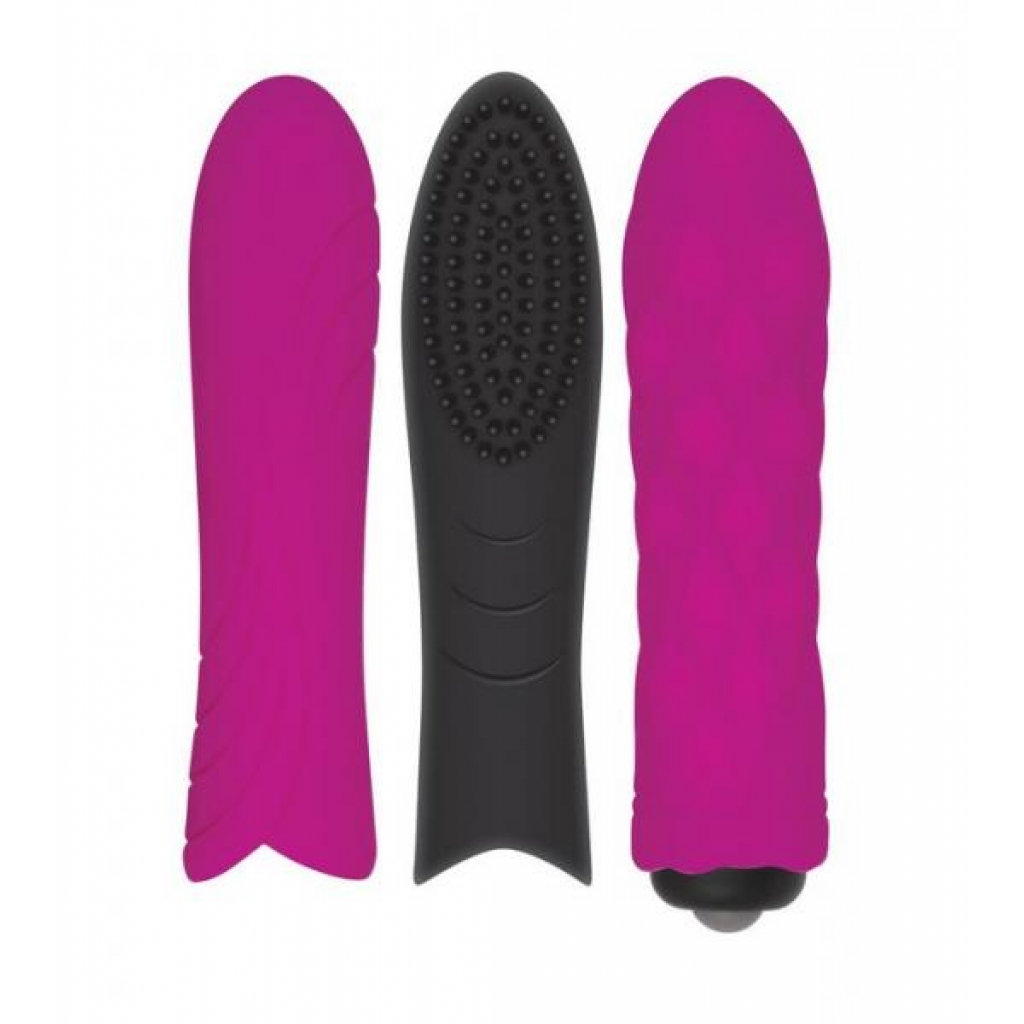 Pleasure Sleeve Trio with Bullet Vibrator - Pink