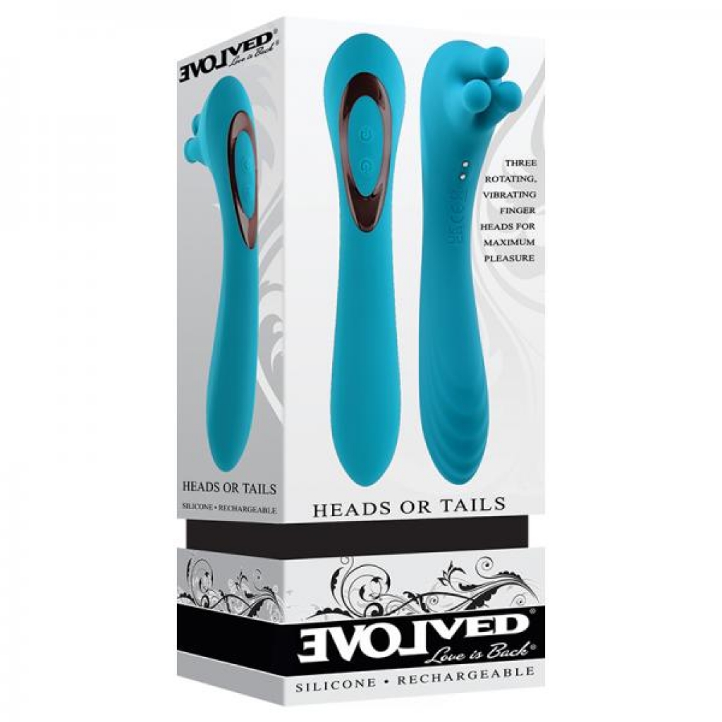 Evolved Novelties Heads or Tails Vibrator - Blue