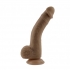 Selopa 7-Inch Natural Feel Flexskin Dildo - Dark Brown