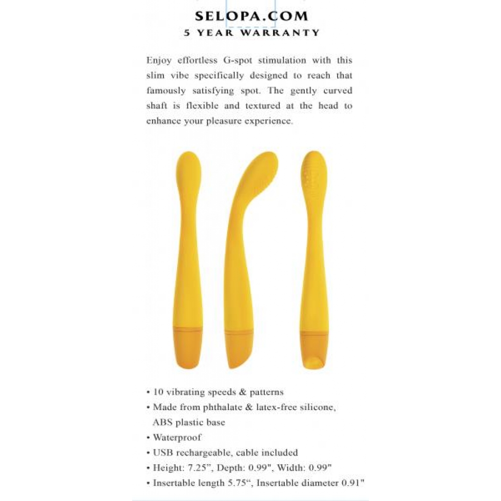 Selopa Lemon Squeeze G-Spot Vibrator - Yellow