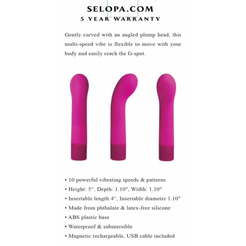 Selopa Paradise G Pink Silicone G-Spot Vibrator