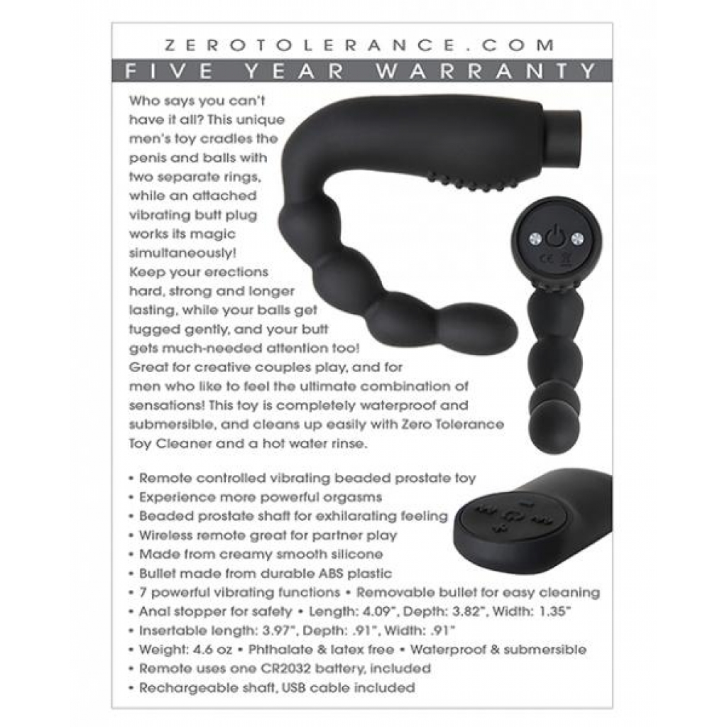 Zero Tolerance The Emperor - Remote Controlled Vibrating Penis & Butt Plug