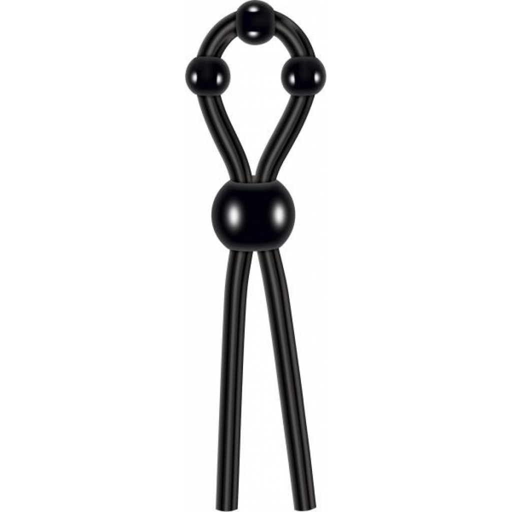 Ultimate Silicone Lasso Cock Ring with Adjustable Pleasure Beads