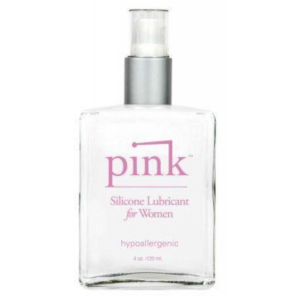 Elegant Pink Silicone Lubricant for Ladies - 4 oz Clear