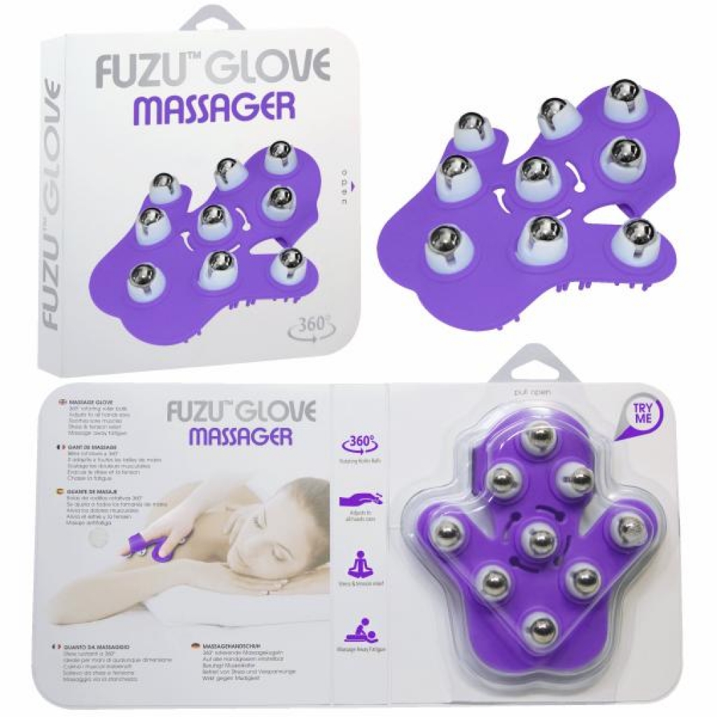 Fuzu Roller Glove Massager - Purple