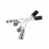 Fifty Shades Adjustable Nipple Clamps - Silver