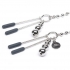 Fifty Shades Darker At My Mercy Beaded Chain Nipple Clamps - Silver