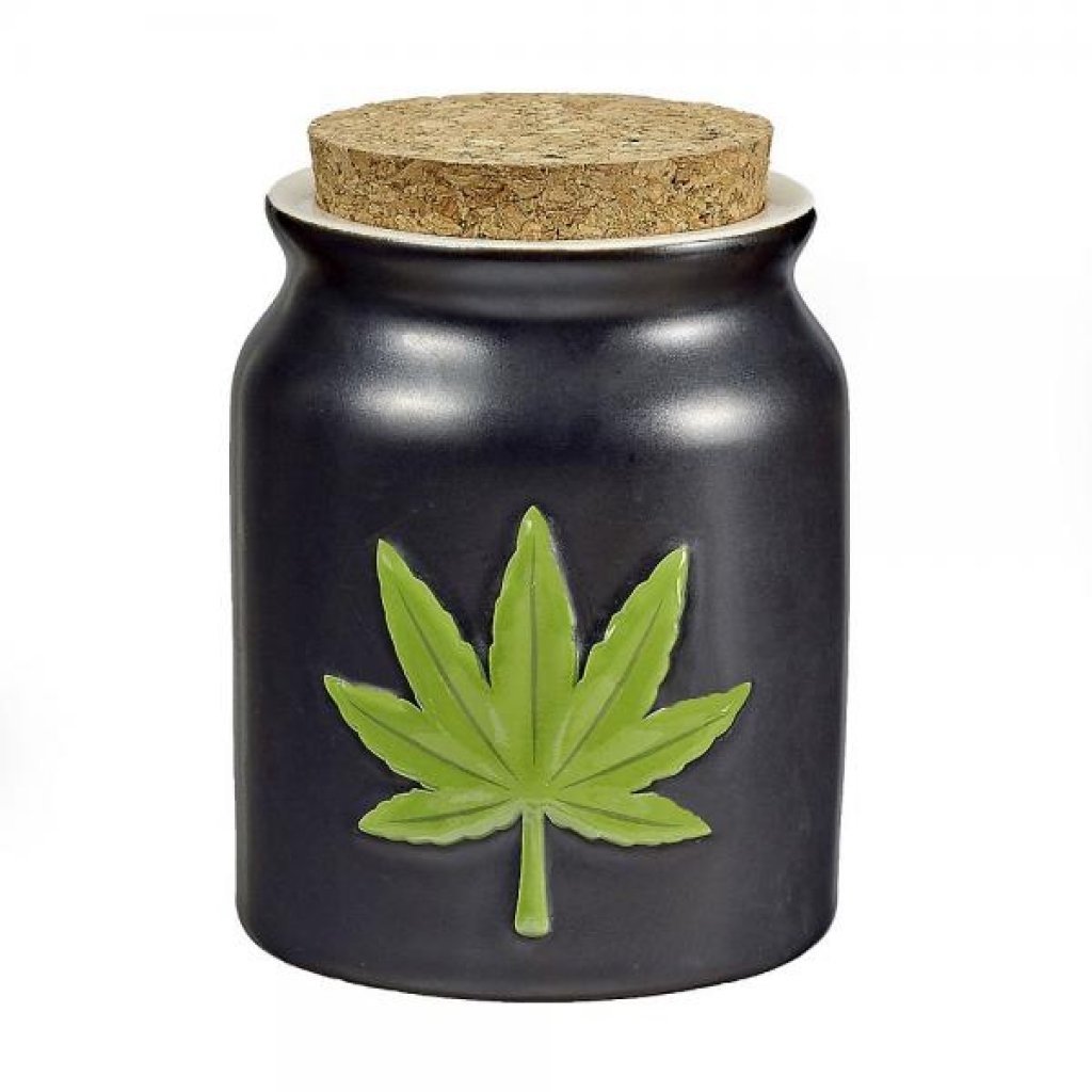 Green Leaf Stash Jar - Fashion Craft