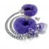 Nixie Metal Plug & Furry Cuff Set - Purple Metallic