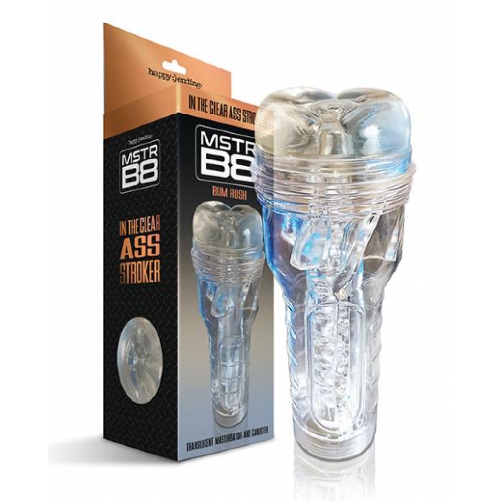 Transparent Mstr B8 Ass Stroker with Suction Control