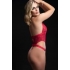 1pc Open Front Halter Teddy - Red One Size Fits Most