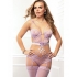 2pc Sumptuous Cutout & Strappy Garter Teddy - Tropical Lavender