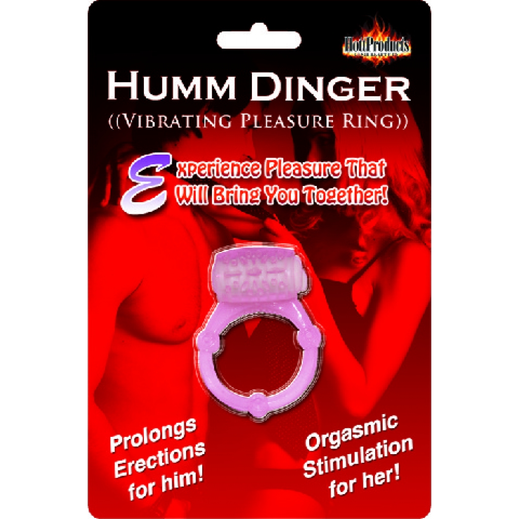 Humm Dinger Vibrating Penis Ring - Magenta Pink