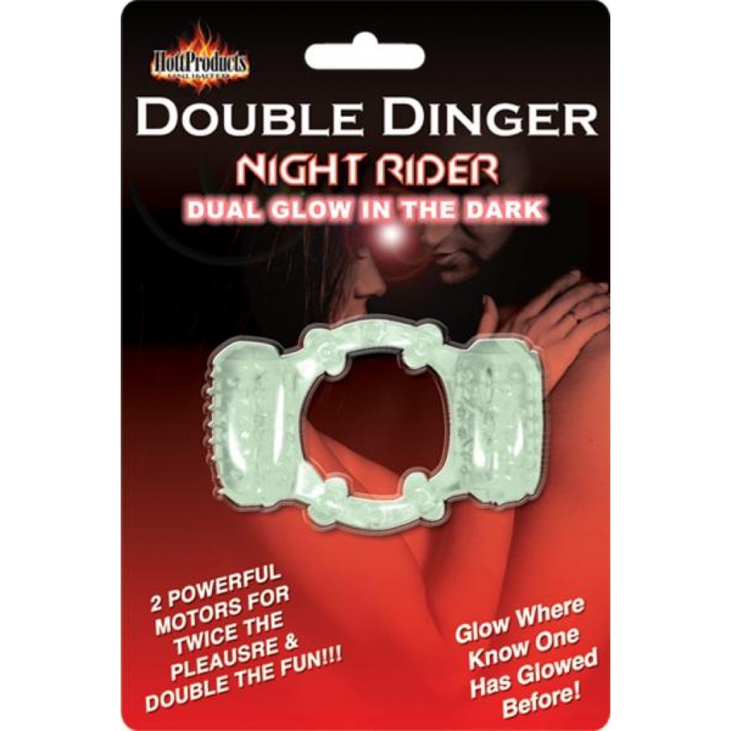 Double Dinger Glow In The Dark - Flexible Pleasure Enhancer