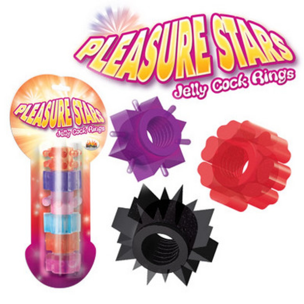 Pleasure Stars Penis Rings - 6 Count Assorted Colors