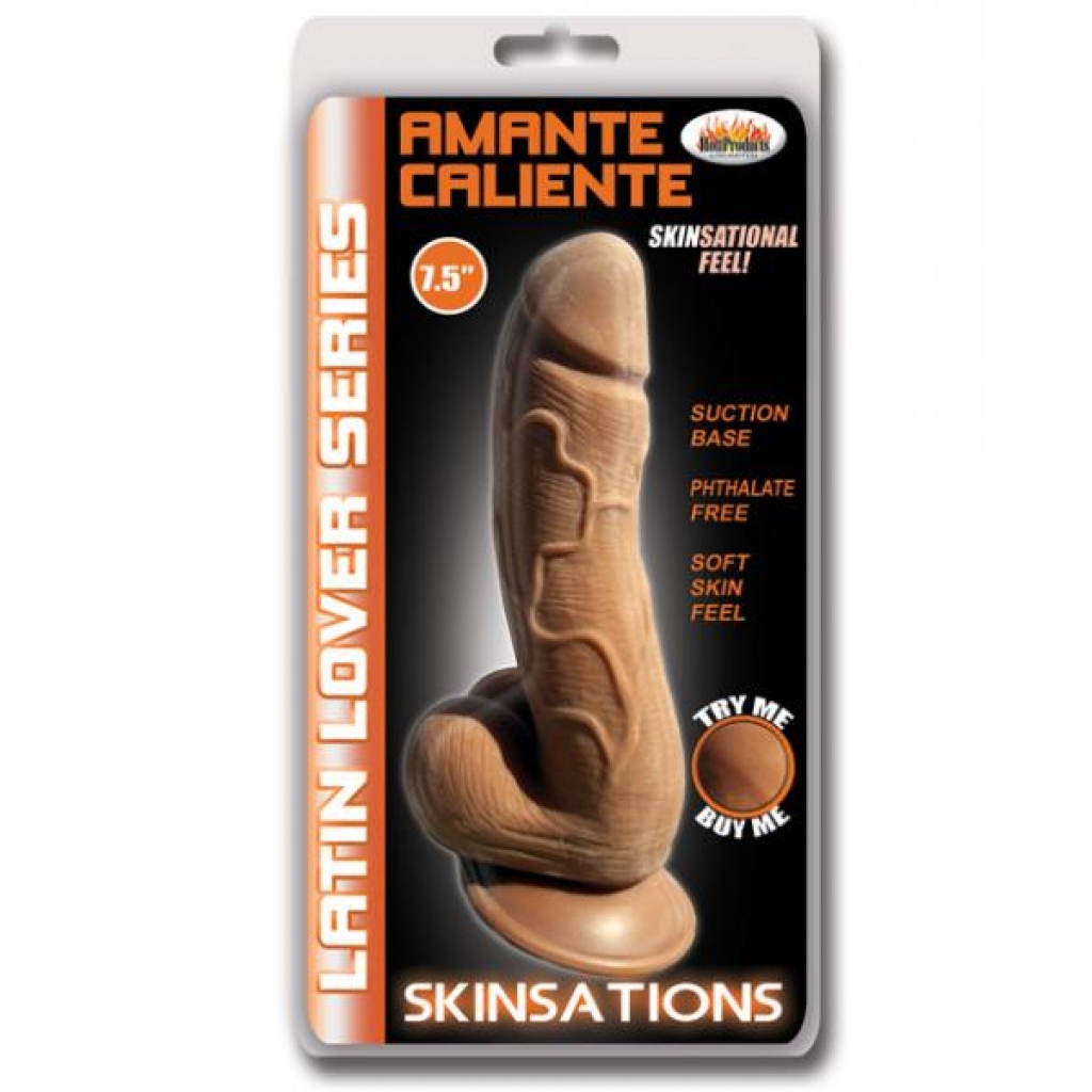 Skinsations Amante Caliente Tan Dildo - 7.5 Inches