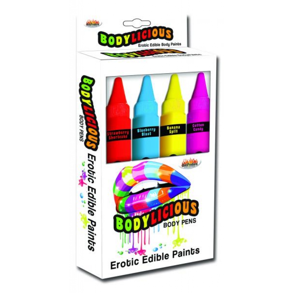 Bodylicious Edible Body Pens - 4 Pack Assorted