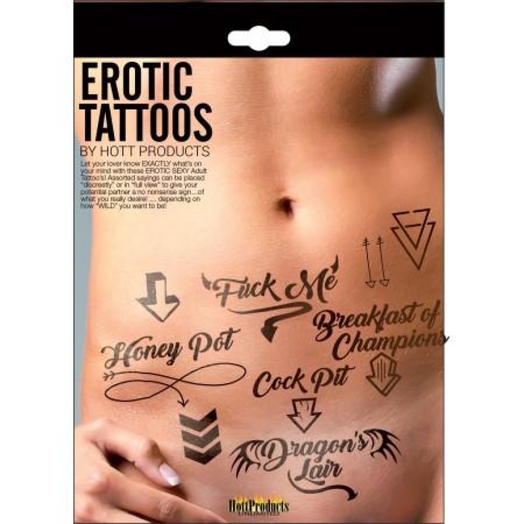 Erotic Tattoos Assorted Pack - Black