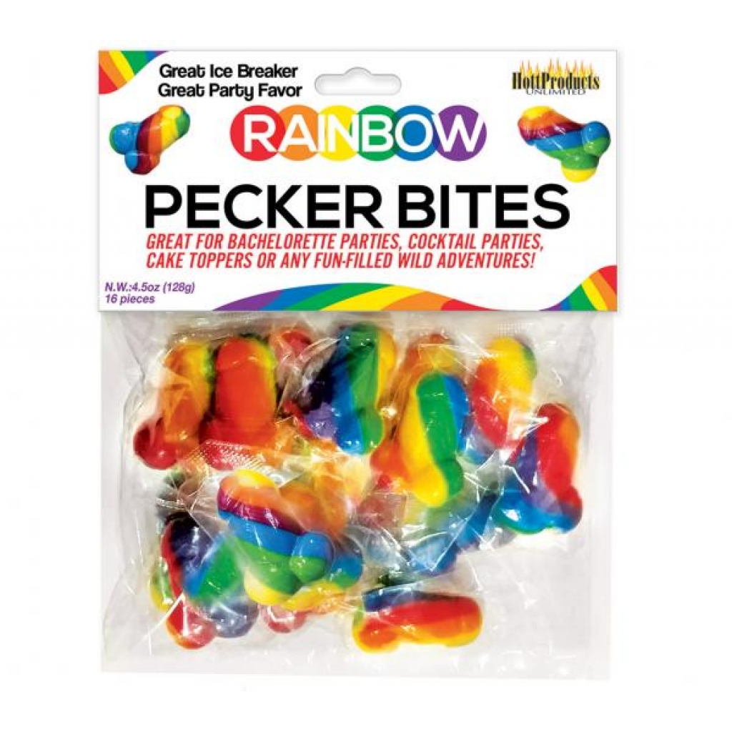 Rainbow Pecker Bites - 16 Pieces Assorted