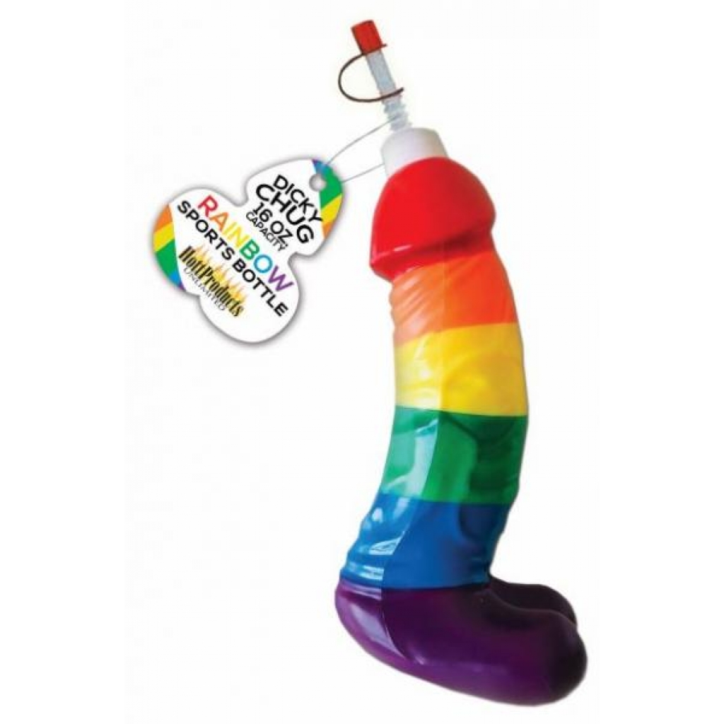 Rainbow Dicky Chug Sports Bottle - 16oz