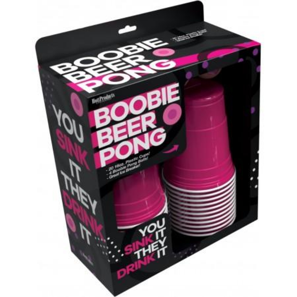 Boobie Beer Pong Drinking Game - 20 Cups & 4 Balls