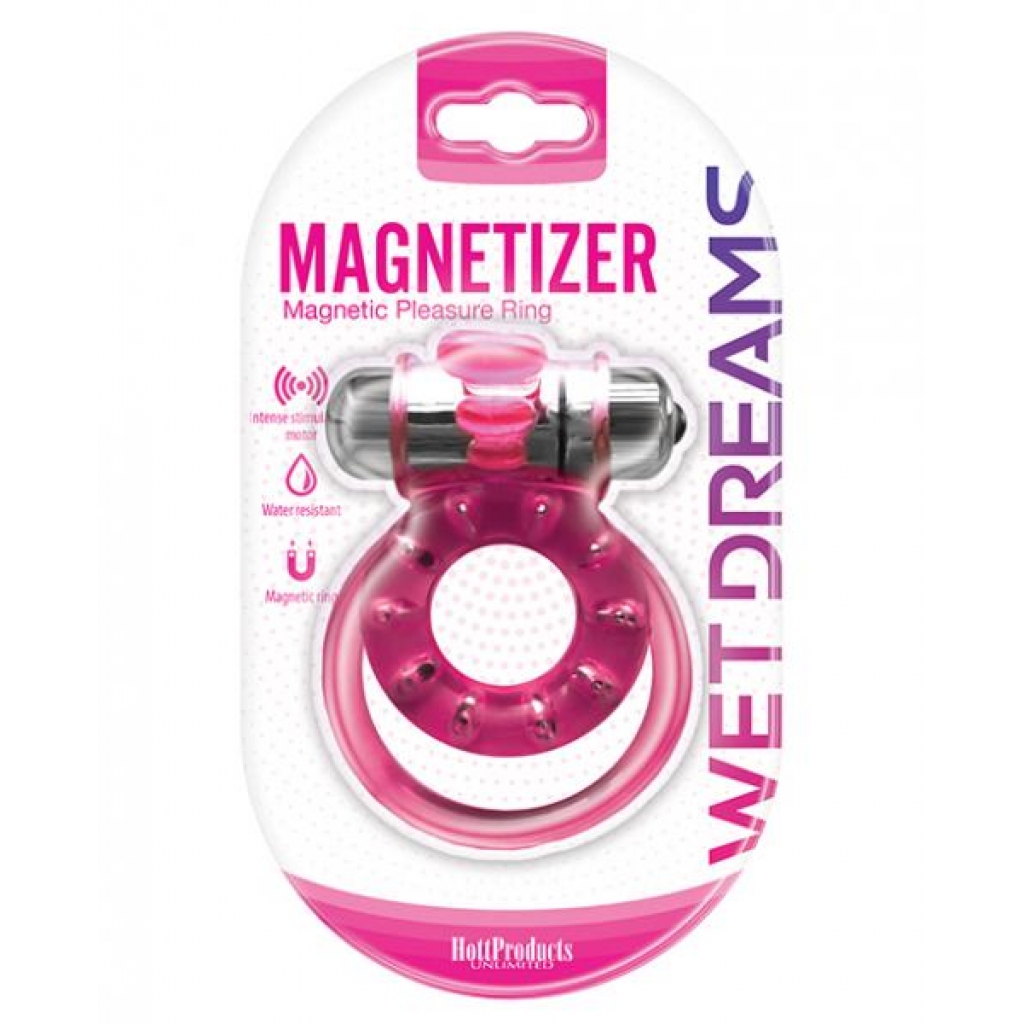 Wet Dreams Magnetizer Vibrating Cock Ring - Pink