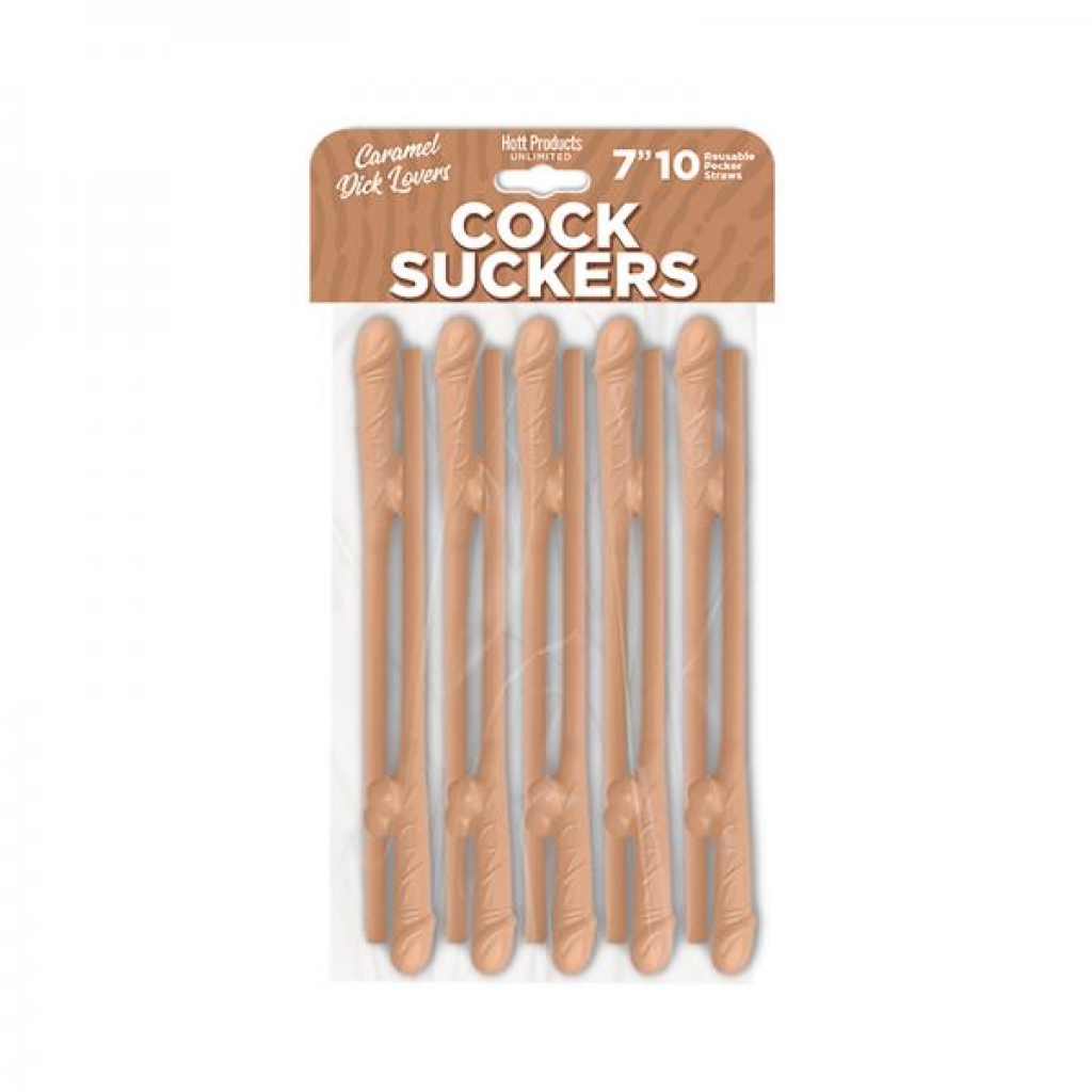 Cock Suckers Pecker Straws - Caramel Lovers (10 Pack)