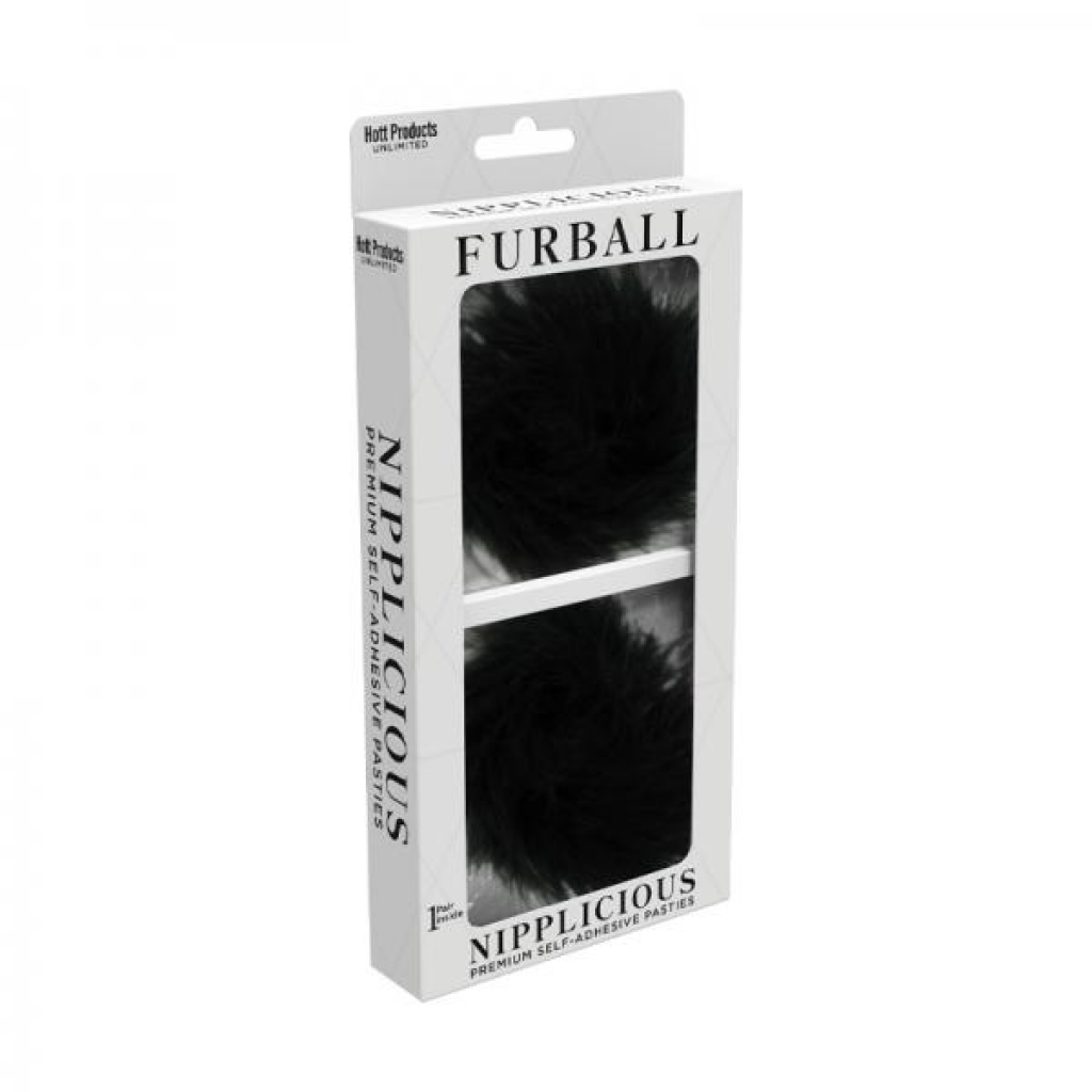 Nipplicious Premium Adhesive Furball Pasties - Black