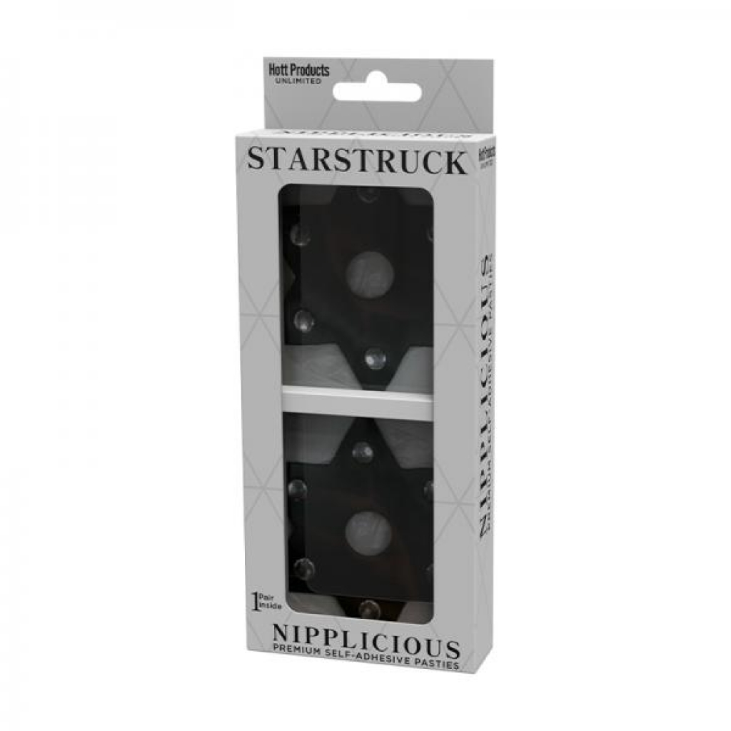 Nipplicious Starstruck Star Shaped Leather Pasties - Black