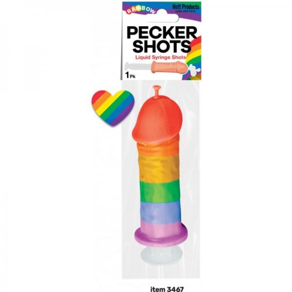 Pecker Shot Liquid Syringe - Rainbow