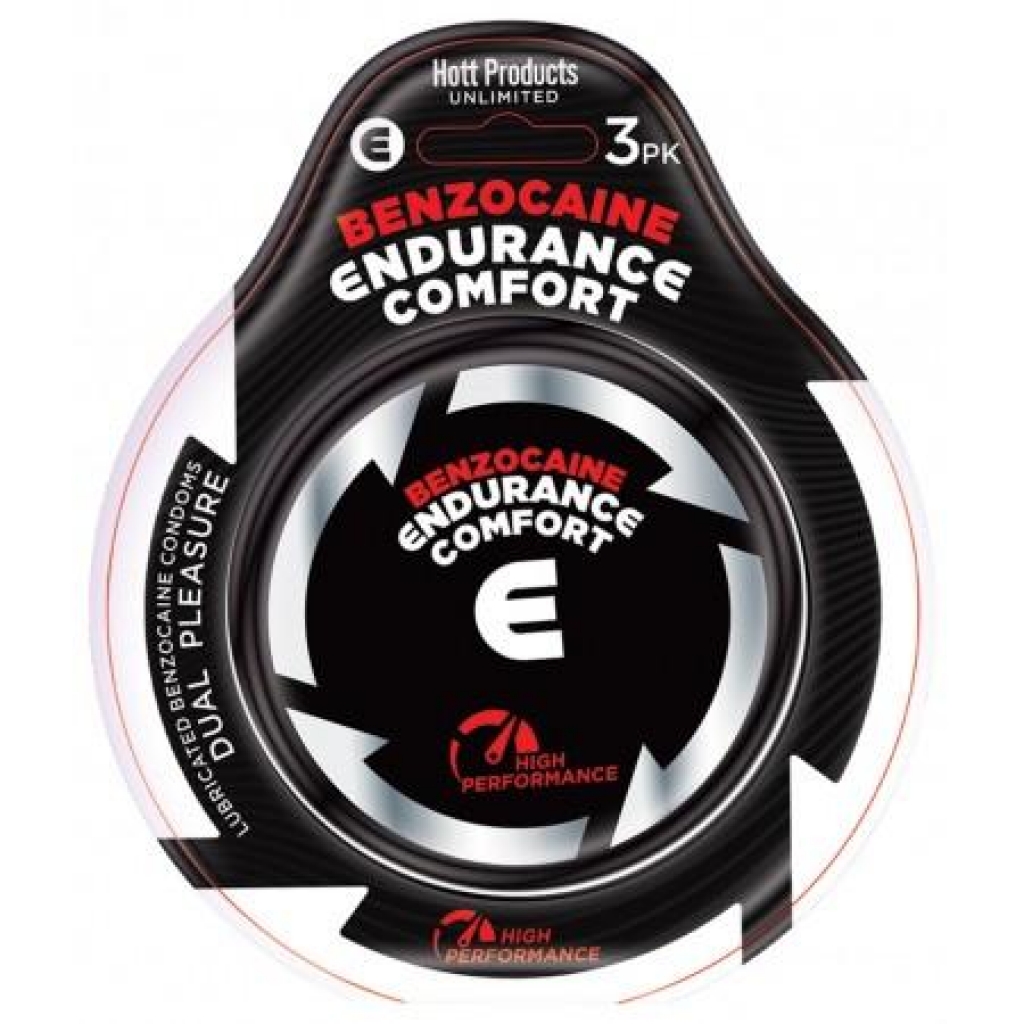 Endurance Comfort Benzocaine Condoms (3-Pack) - Prolong Pleasure