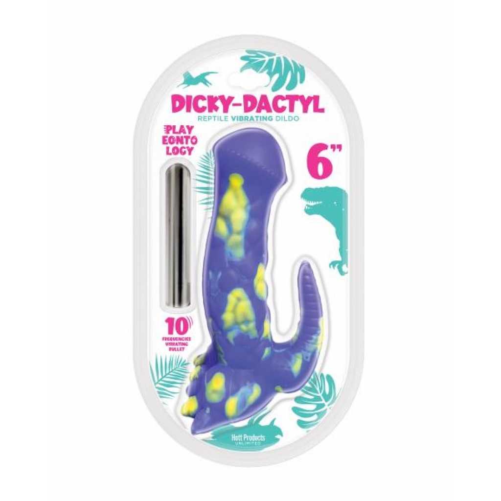 Playeontology Series 6 Inch Dickydactyl Vibrating Dildo in Yellow