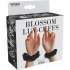 Blossom Luv Cuffs - Black Flower Design