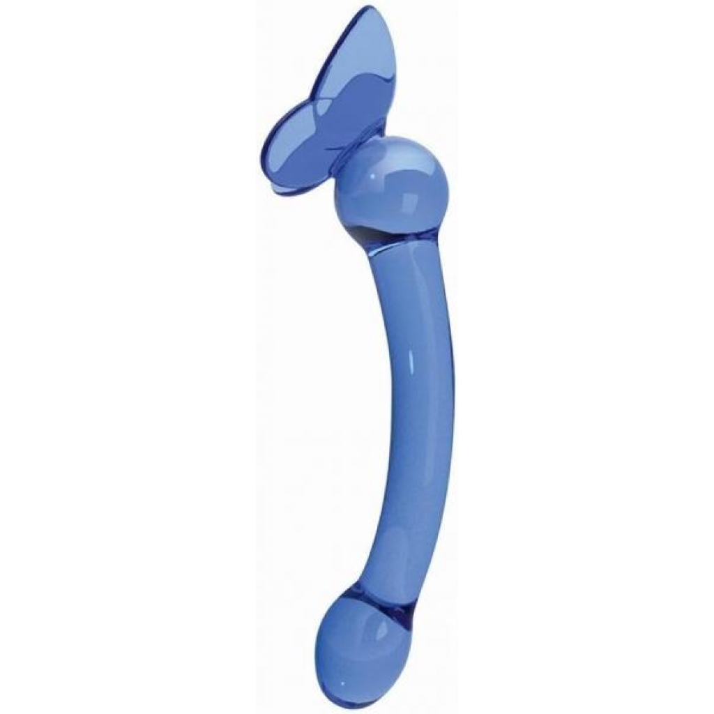 Glass Menagerie Butterfly G-Spot Dildo - Dark Blue