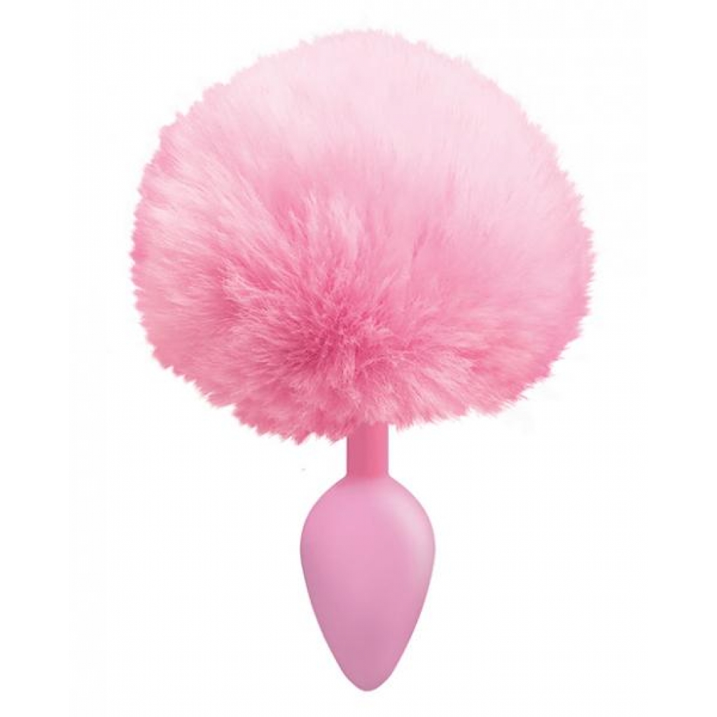 The 9's Cottontails Silicone Bunny Tail Butt Plug - Pink