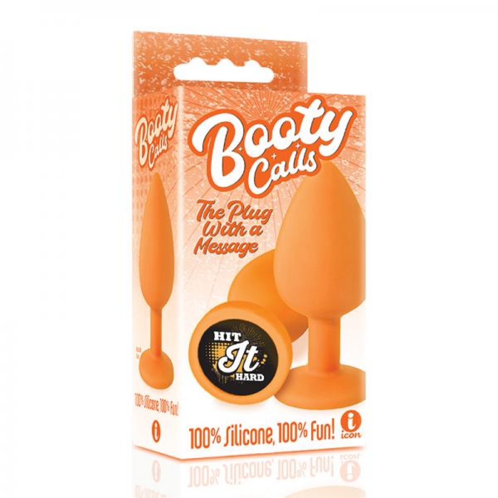 The 9's Booty Call Silicone Butt Plug - Orange