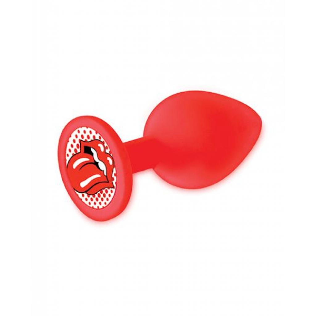 The 9's Booty Talk Tongue Silicone Butt Plug - Red