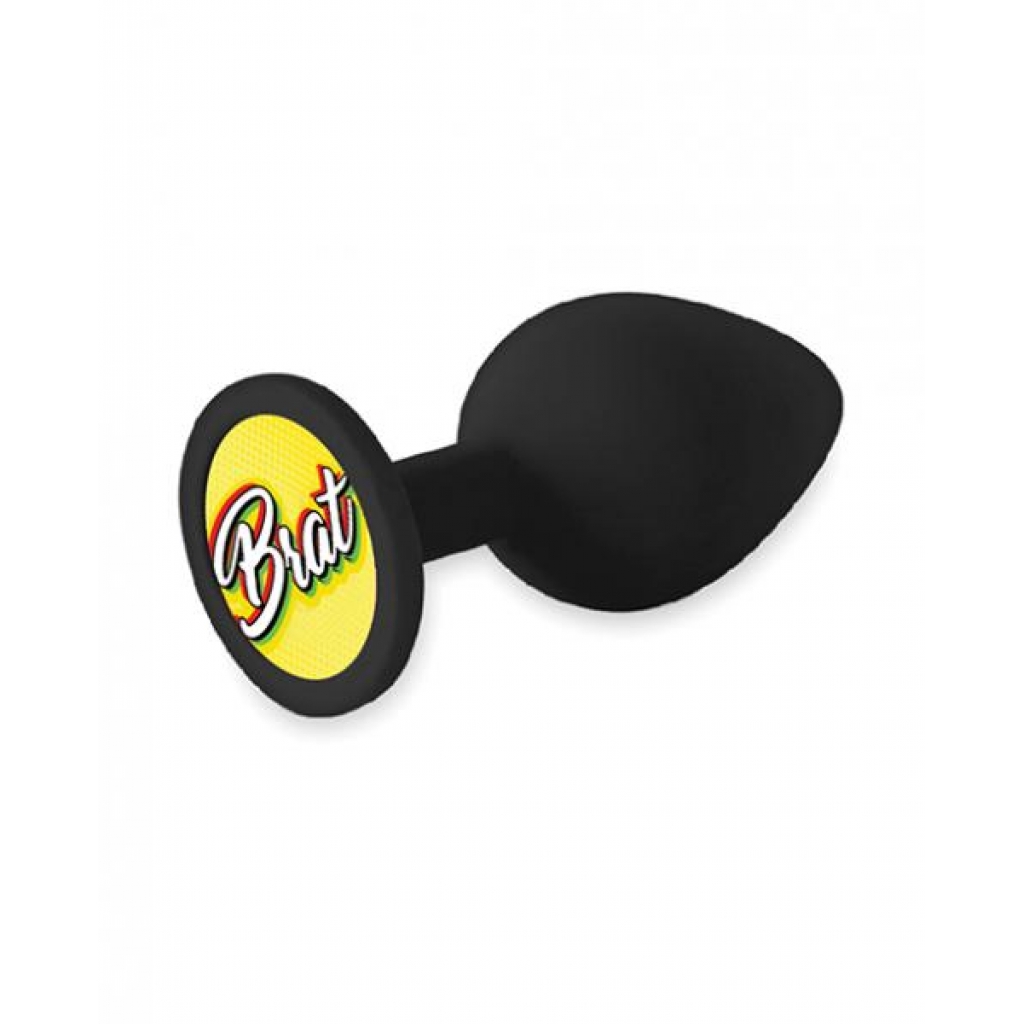 The 9's Booty Talk Brat Silicone Butt Plug - Black