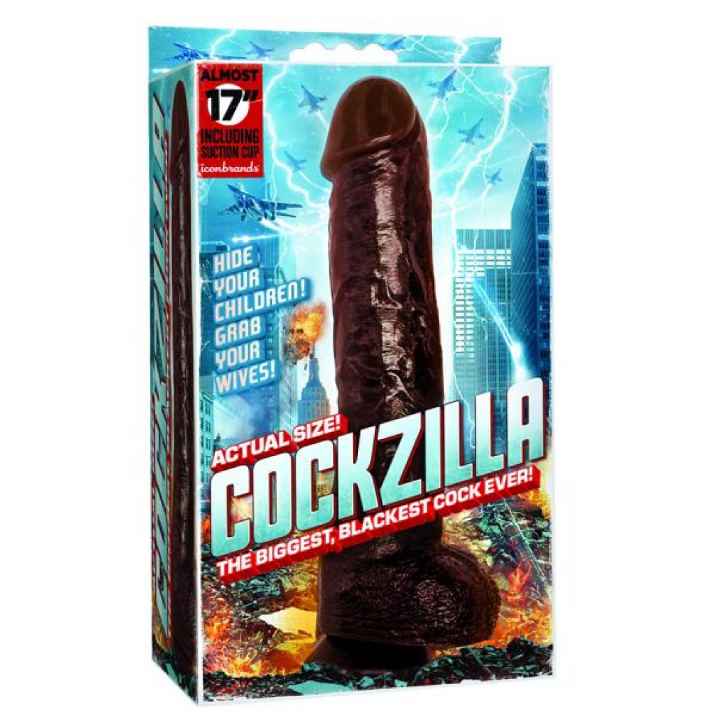 Cockzilla 16.5 inches Realistic Dildo - Black