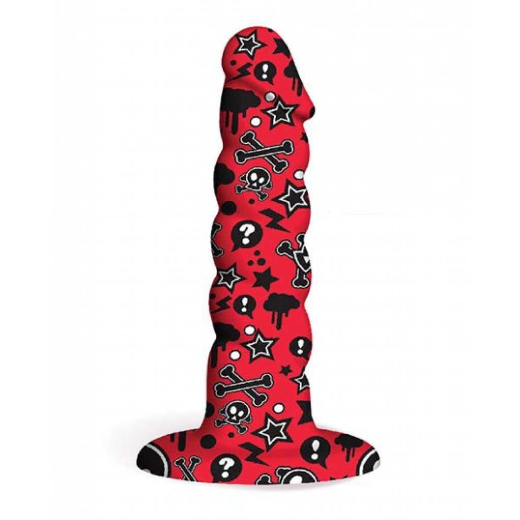 Icon Brands Collage Goth Girl Red Dildo