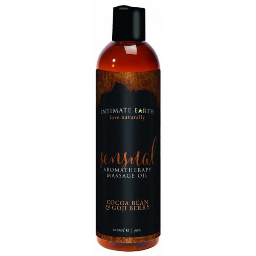 Intimate Earth Sensual Massage Oil - 4oz Cocoa Bean & Goji Berry