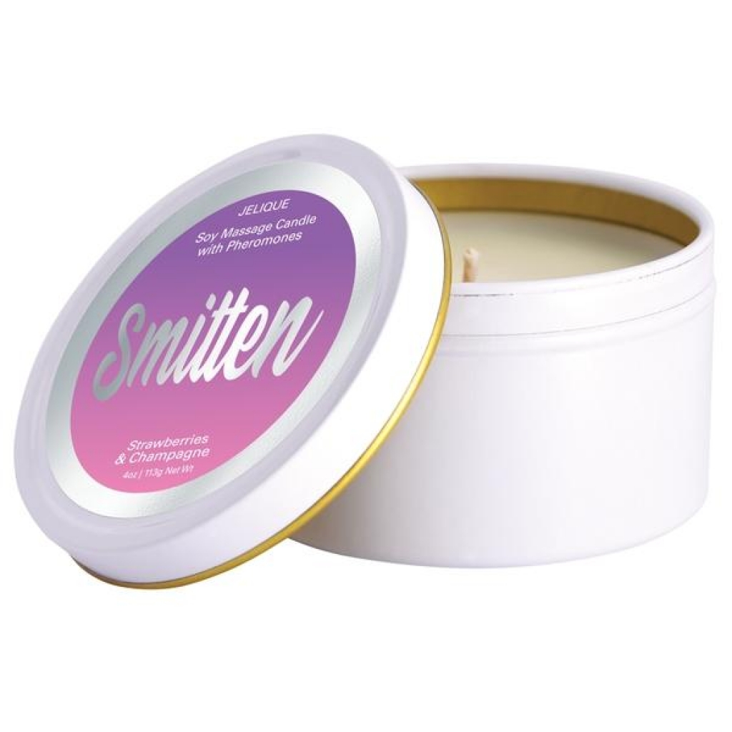 Massage Candle W/ Pheromones - Smitten Strawberry & Champagne 4oz