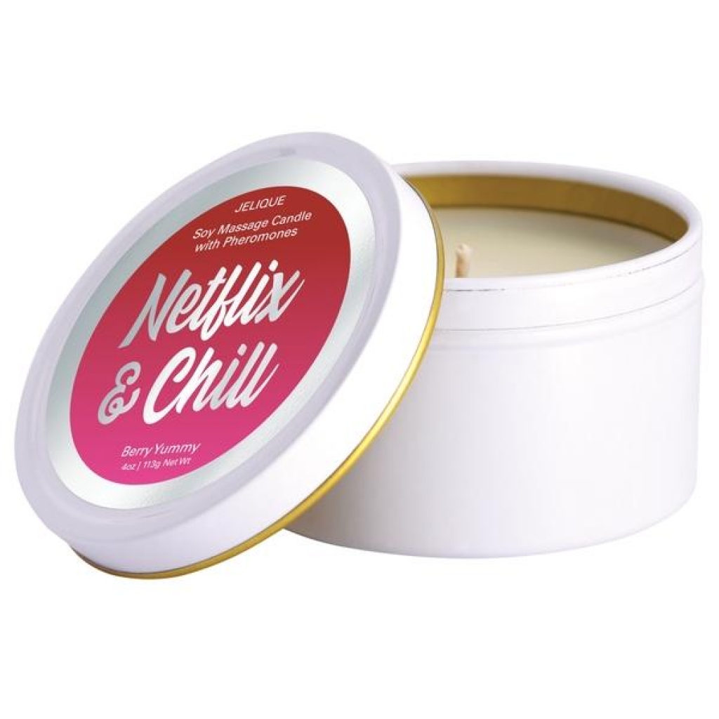 Massage Candle with Pheromones - Netflix & Chill Berry Yummy 4oz