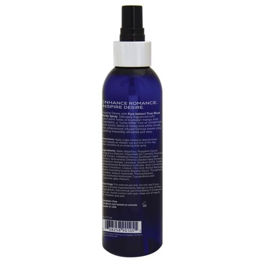 Pure Instinct Pheromone Body Spray - True Blue 6 oz