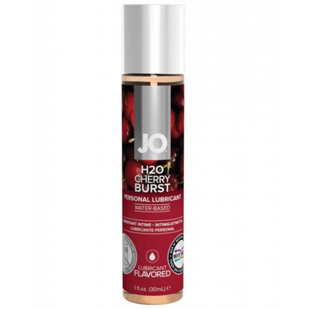 System JO H2O Flavored Lubricant - Cherry 1oz - Delicious Pleasure