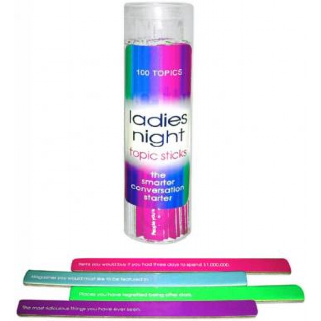 Ladies Night Topic Sticks - 100 Conversation Starters