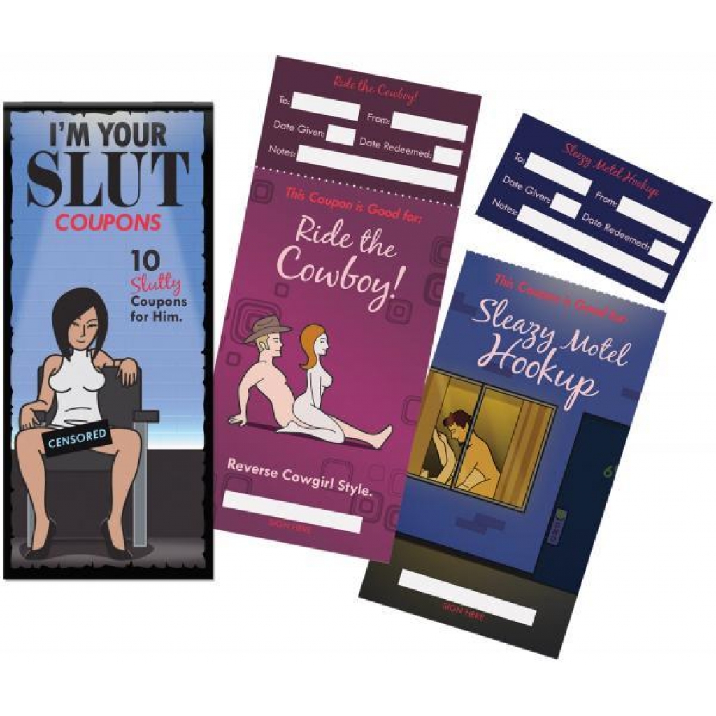 I'm Your Slut Coupons – 10 Count Variety for Fun