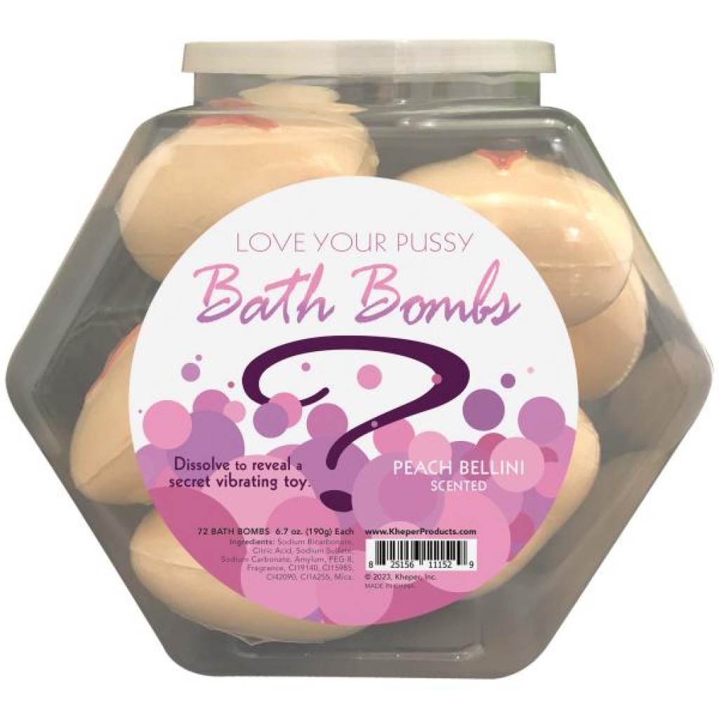 Love Your Pussy Bath Bomb - Peach Bellini Scented