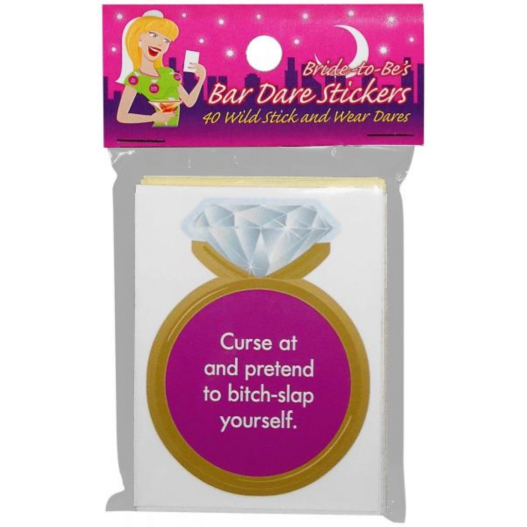 Bride-to-be Bar Dare Stickers - Multi-Color